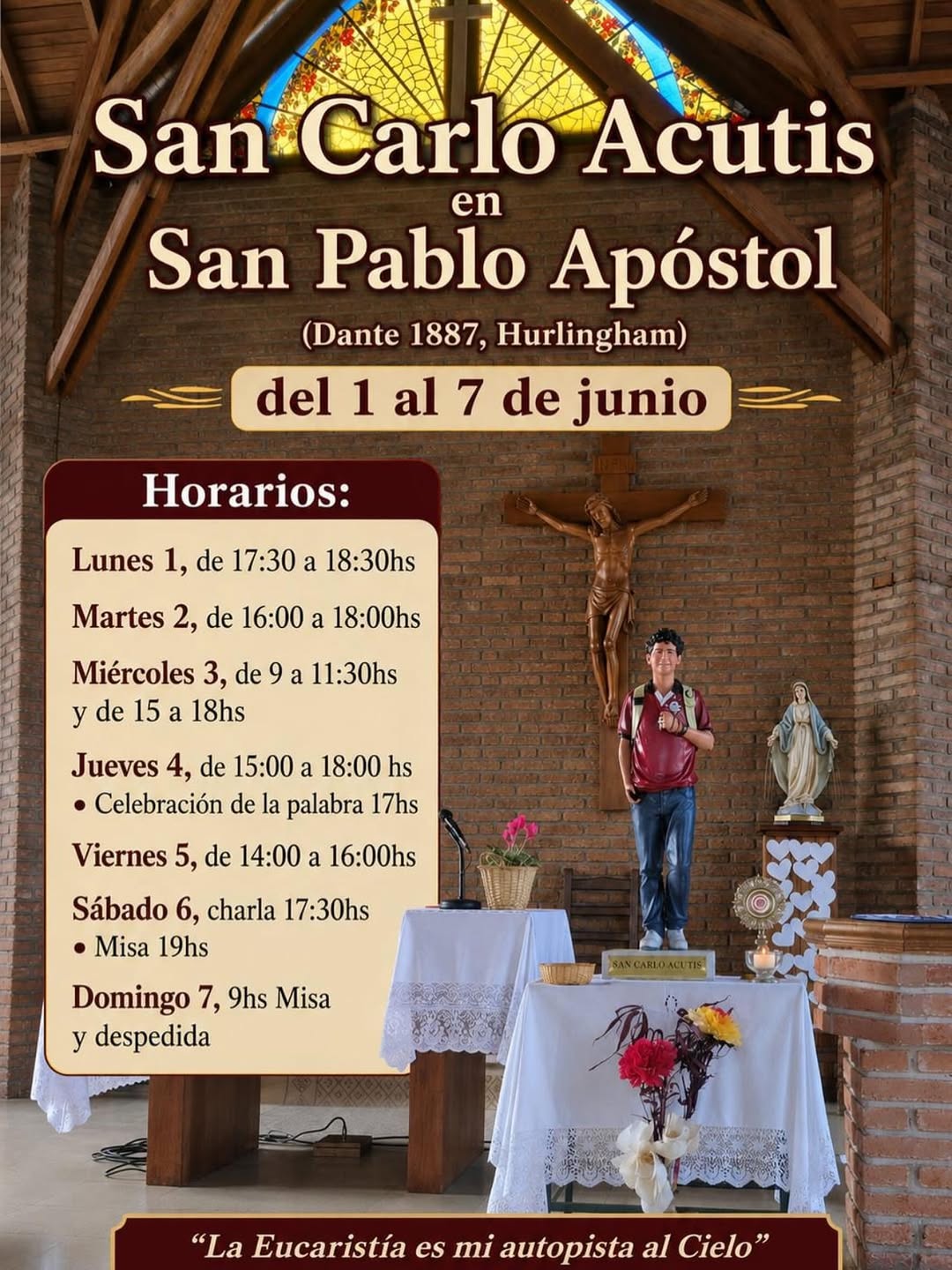 San Carlo Acutis llega a Hurlingham ❤️