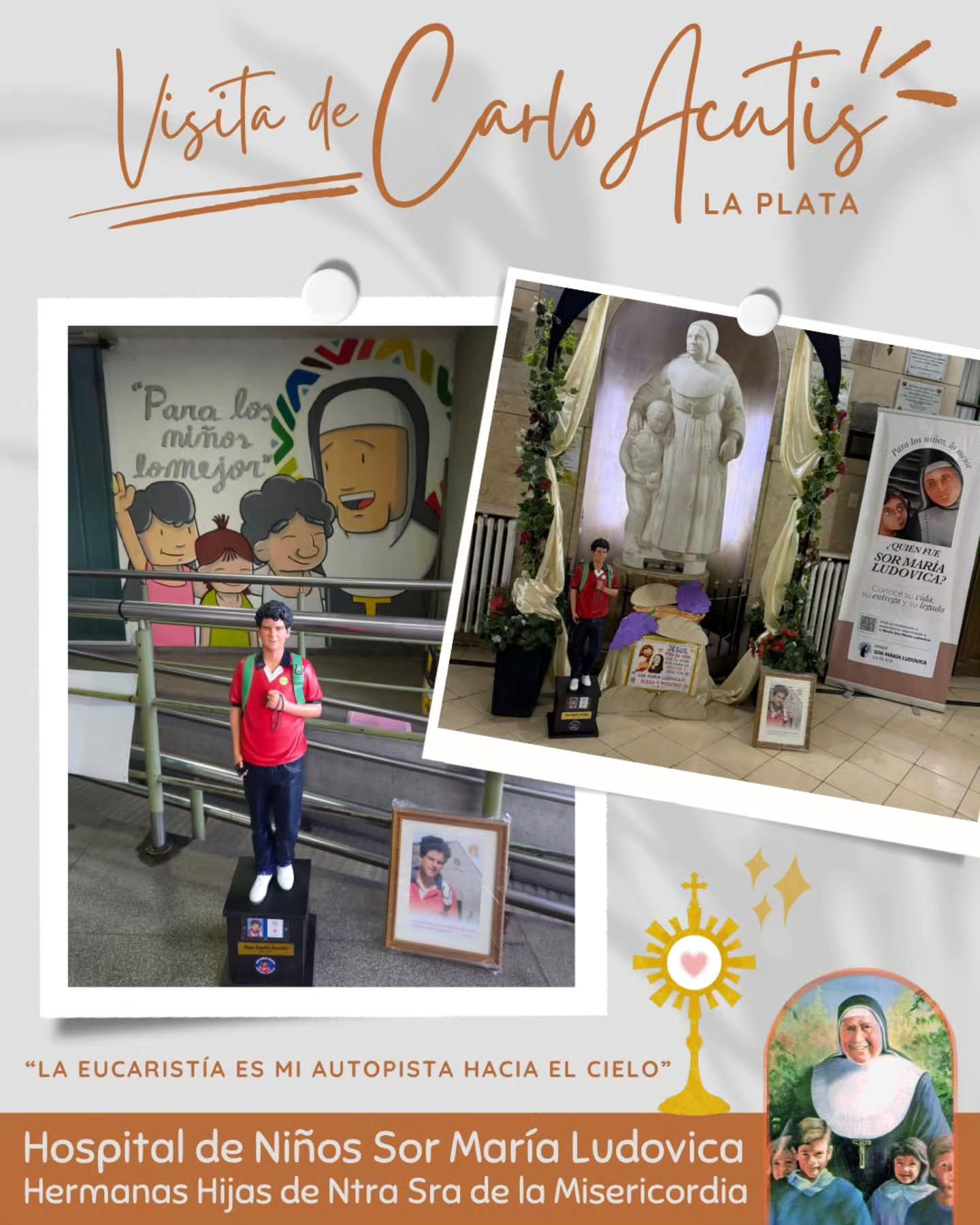 Recibimos la visita de la Imagen y Reliquia de San Carlo Acutis gracias al grupo responsable en la difusión en Argentina
