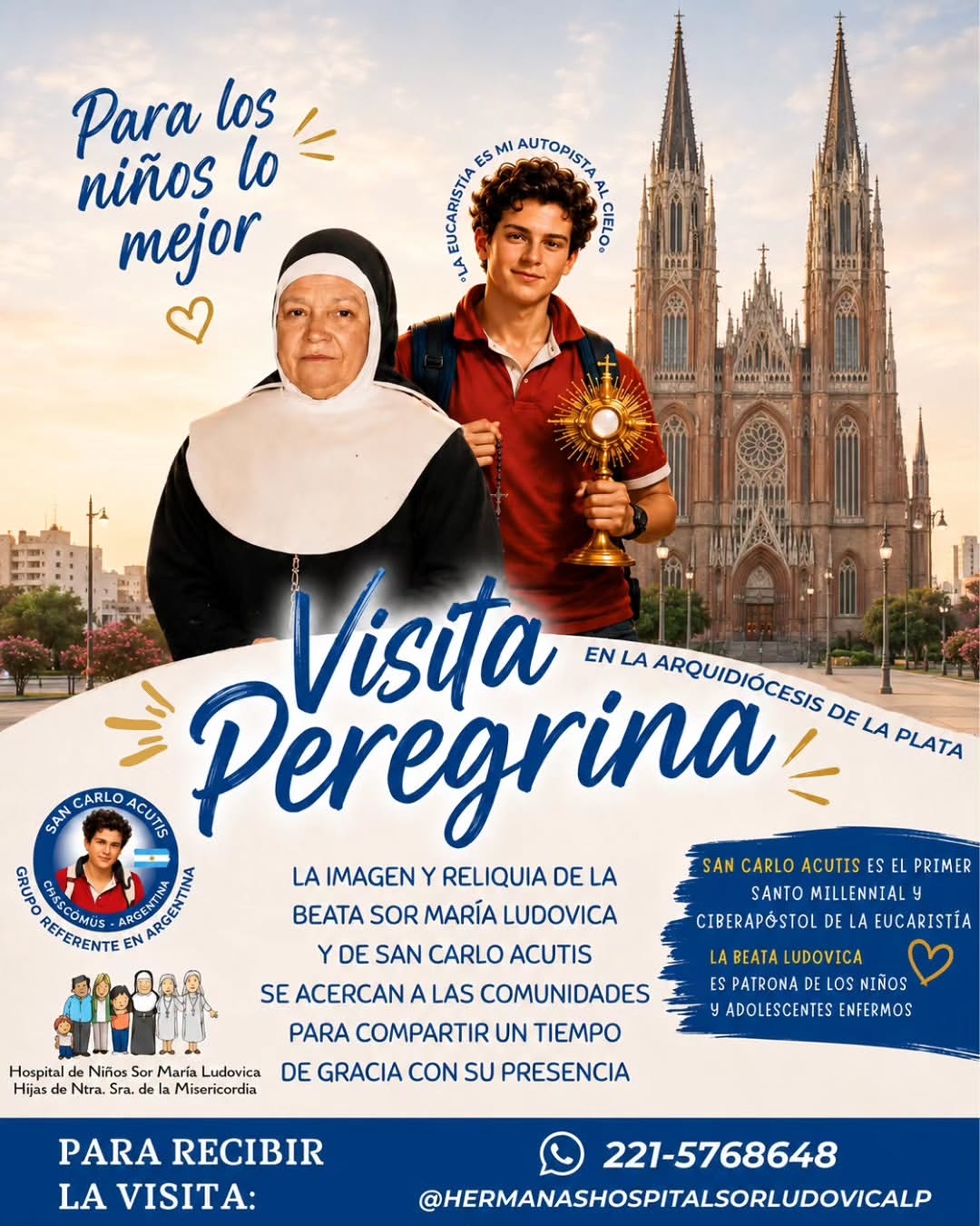 👉🏻 Iniciamos un tiempo de misión junto a las Reliquias e Imágenes de la Beata Sor Ludovica y San Carlo Acutis recorriend